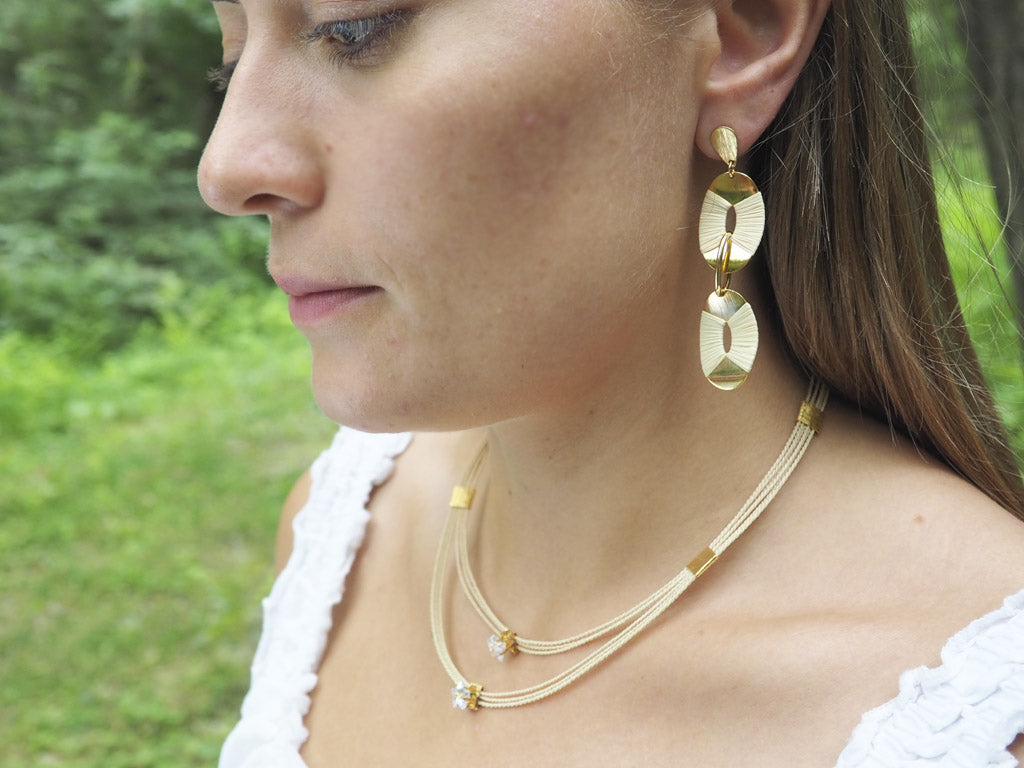 Pendientes buriti aros gemelos
