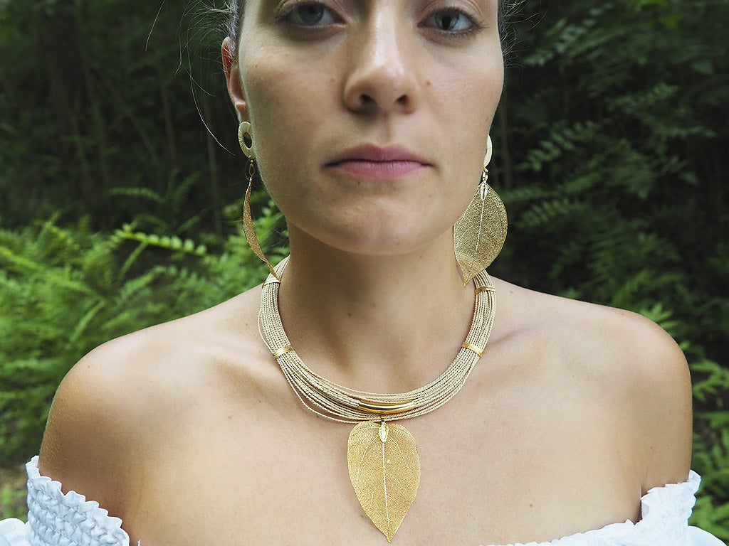 Collar buriti hoja