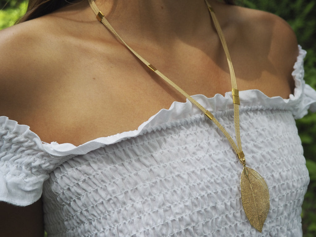 Collar buriti hoja largo