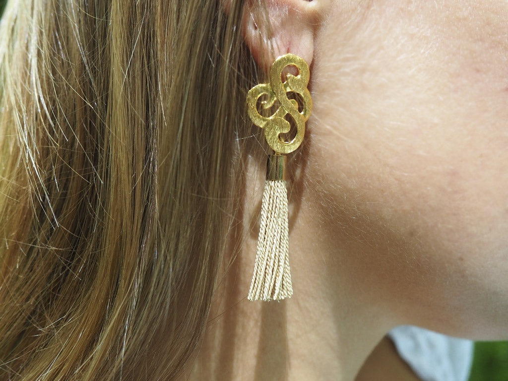 Pendientes buriti tribales