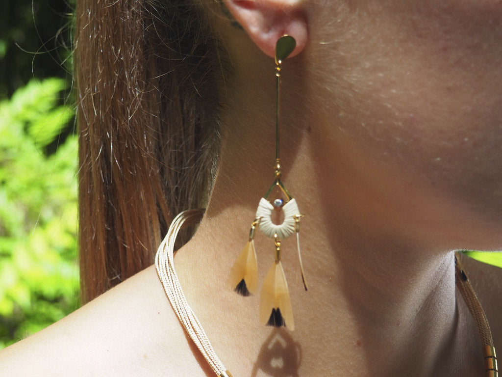 Pendientes plumas de Faisán 2 largo