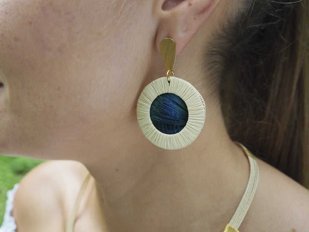 Pendientes de plumas Pavo Real