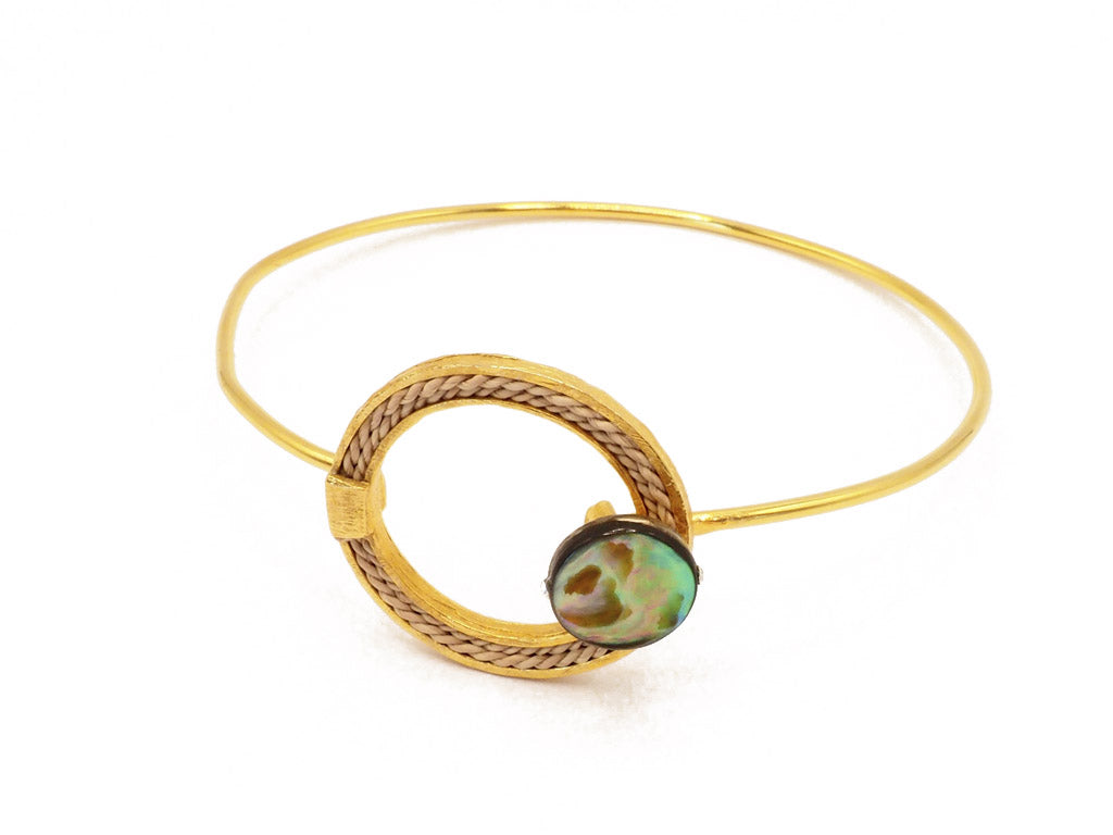 Pulsera buriti circulo de la vida abalone