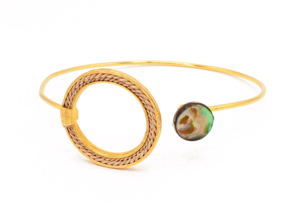 Pulsera buriti circulo de la vida abalone