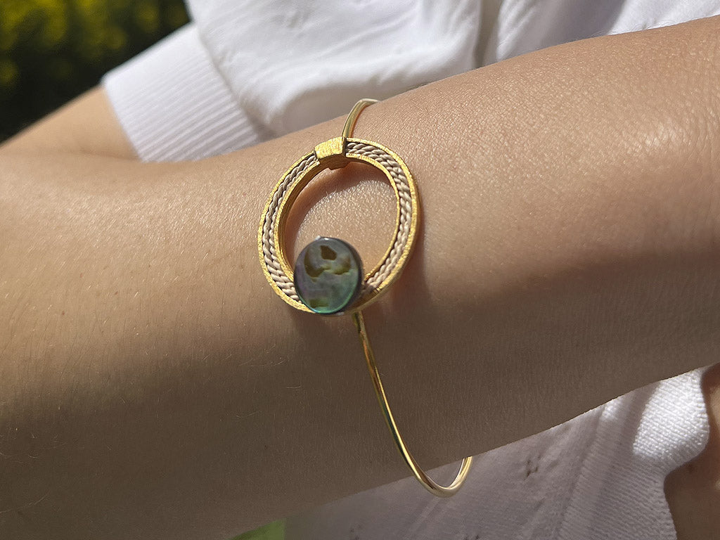 Pulsera buriti circulo de la vida abalone