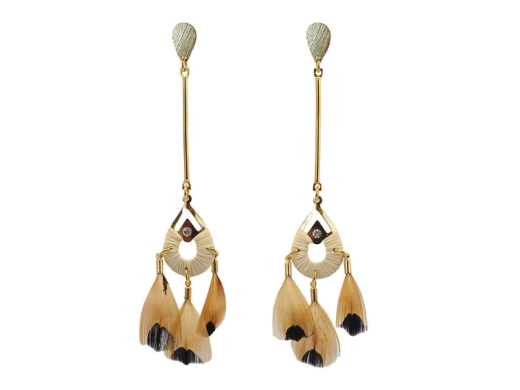 Pendientes plumas de Faisán 2 largo