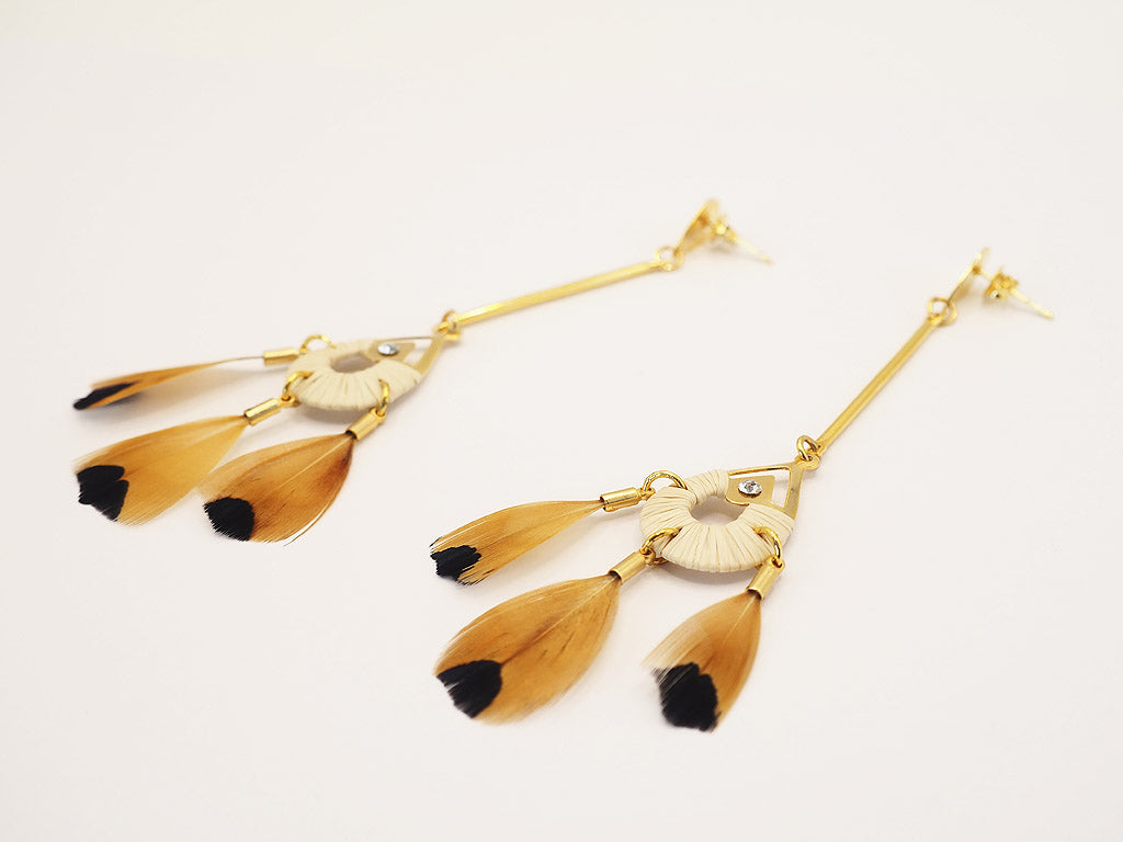 Pendientes plumas de Faisán 2 largo