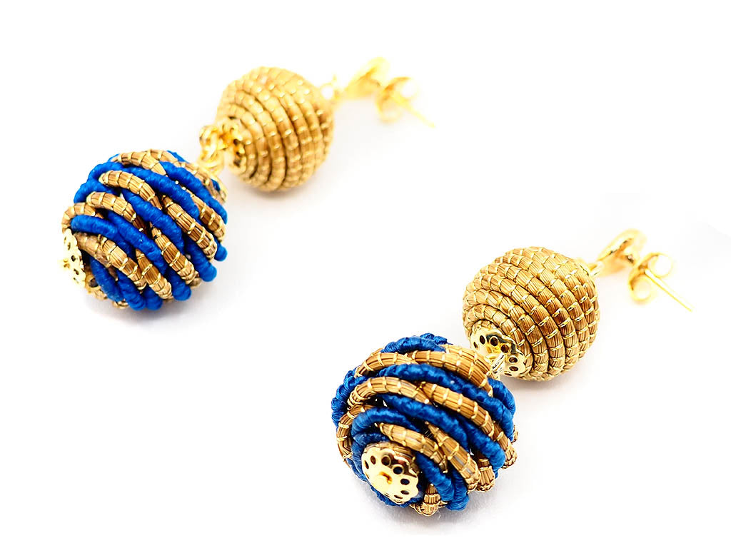 Pendientes Origin Trenzado azul