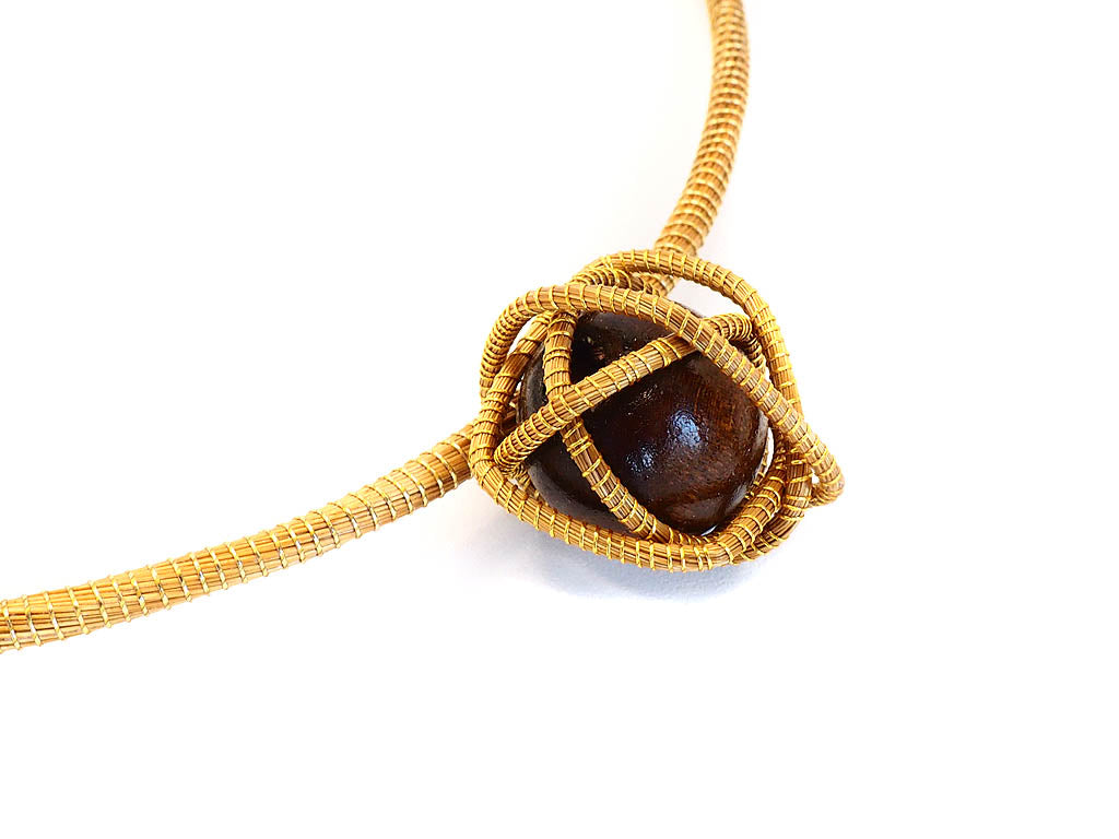 Collar chocker Nido madera