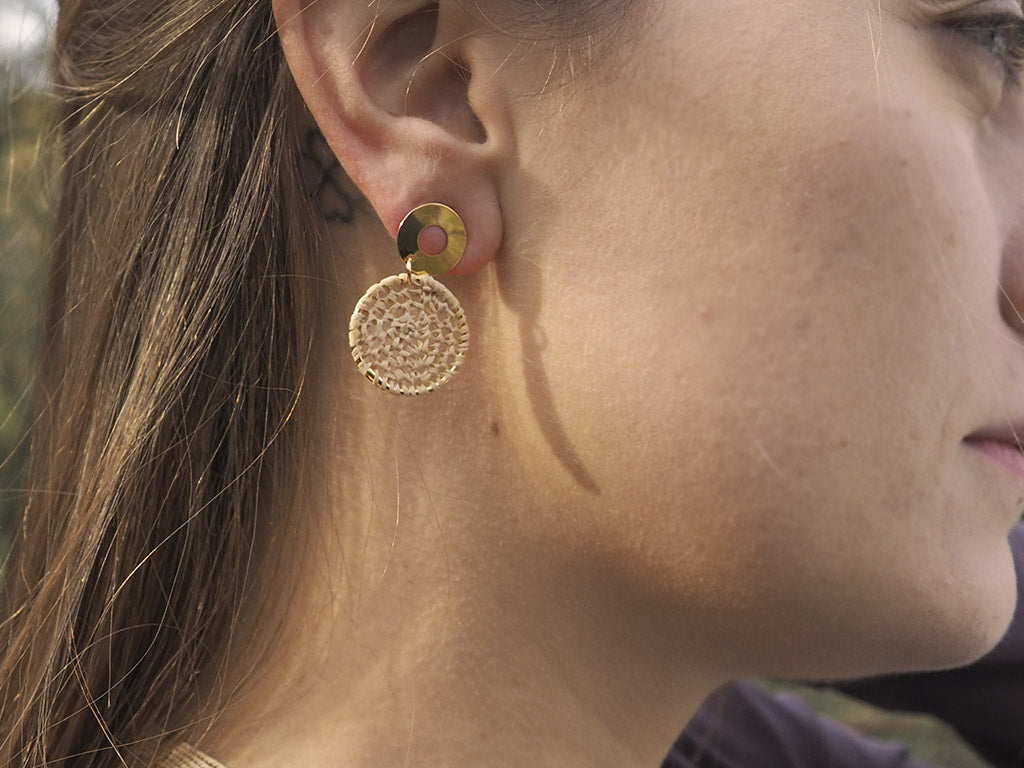 Pendientes buriti crochet