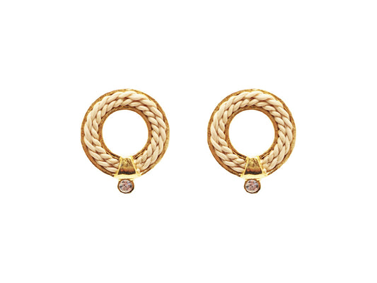 Pendientes aro mini zirconita