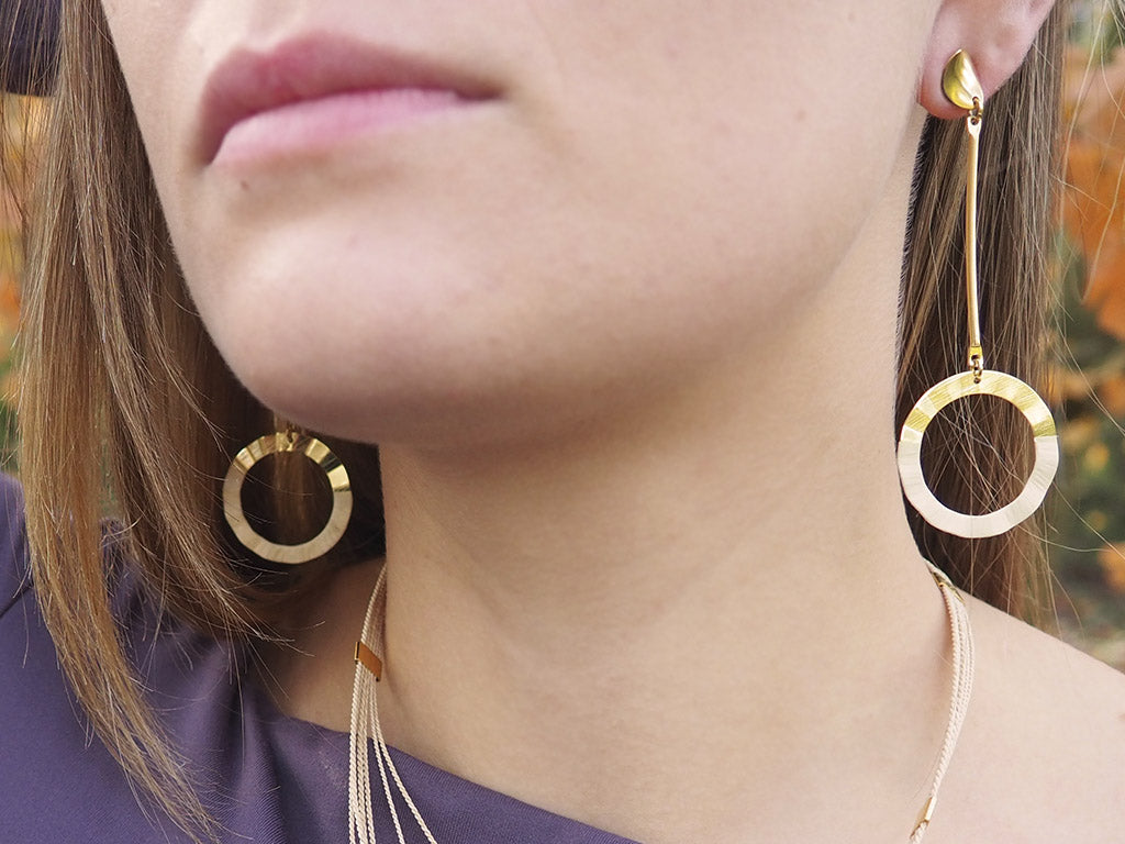 Pendientes buriti aro largo