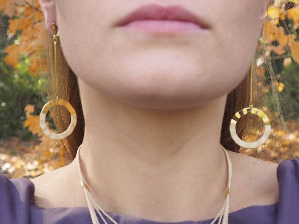 Pendientes buriti aro largo