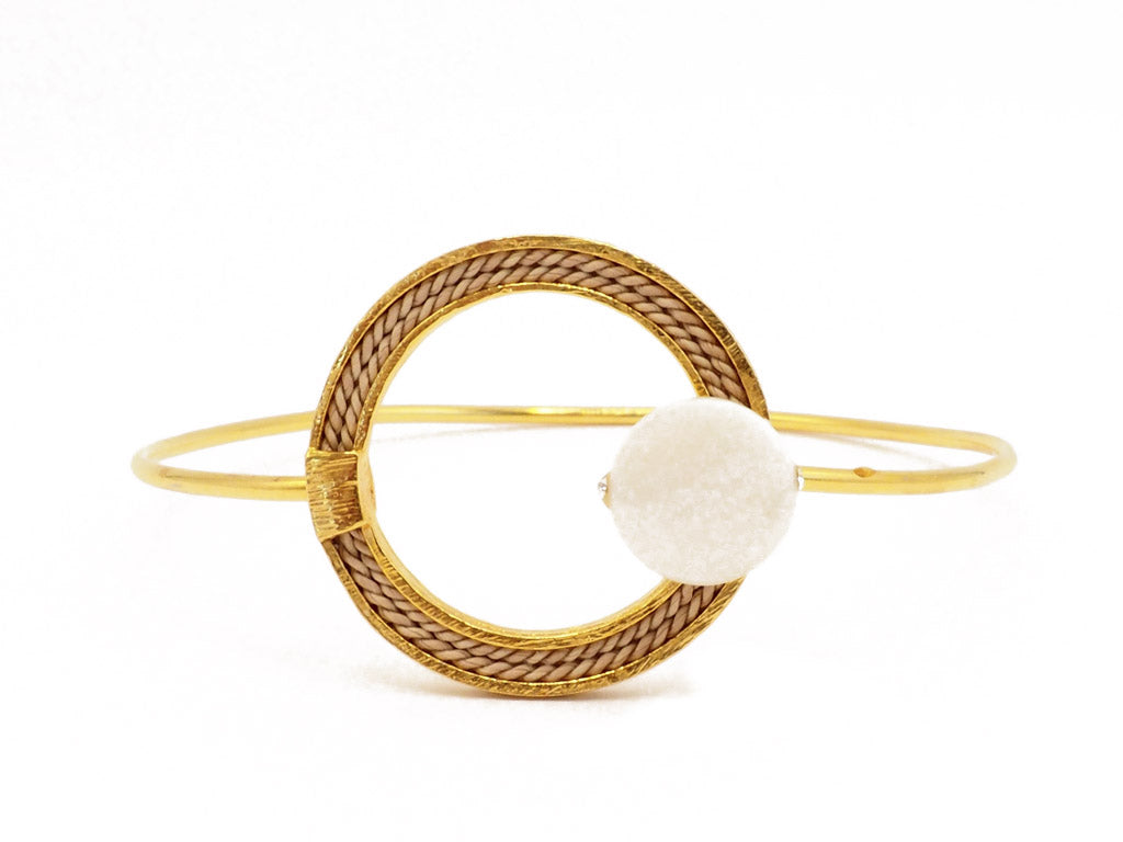 Pulsera buriti circulo de la vida blanco