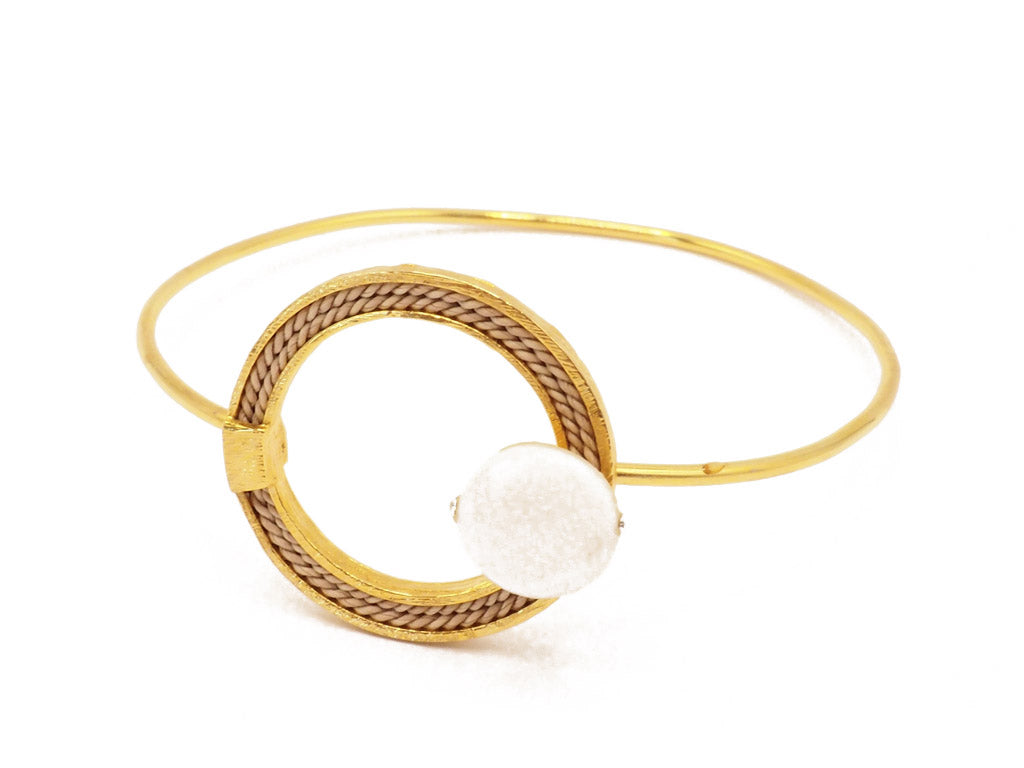 Pulsera buriti circulo de la vida blanco