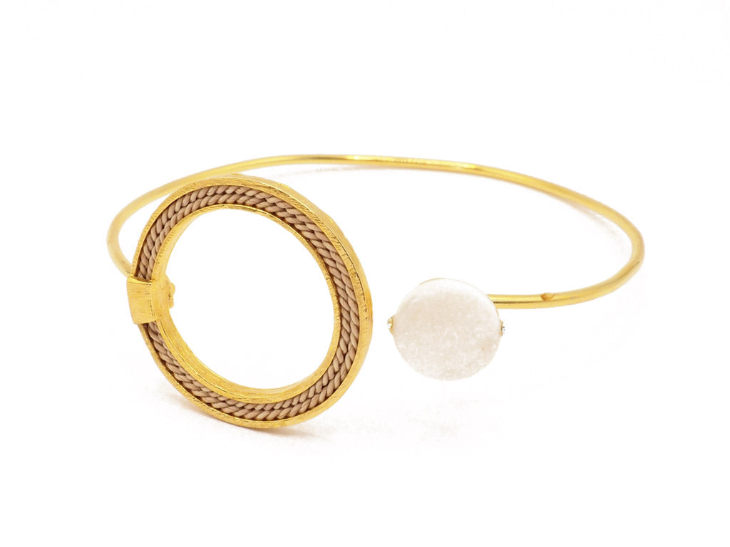 Pulsera buriti circulo de la vida blanco
