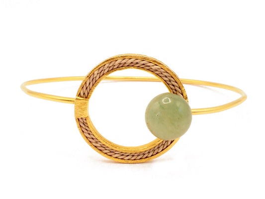 Pulsera buriti circulo de la vida verde
