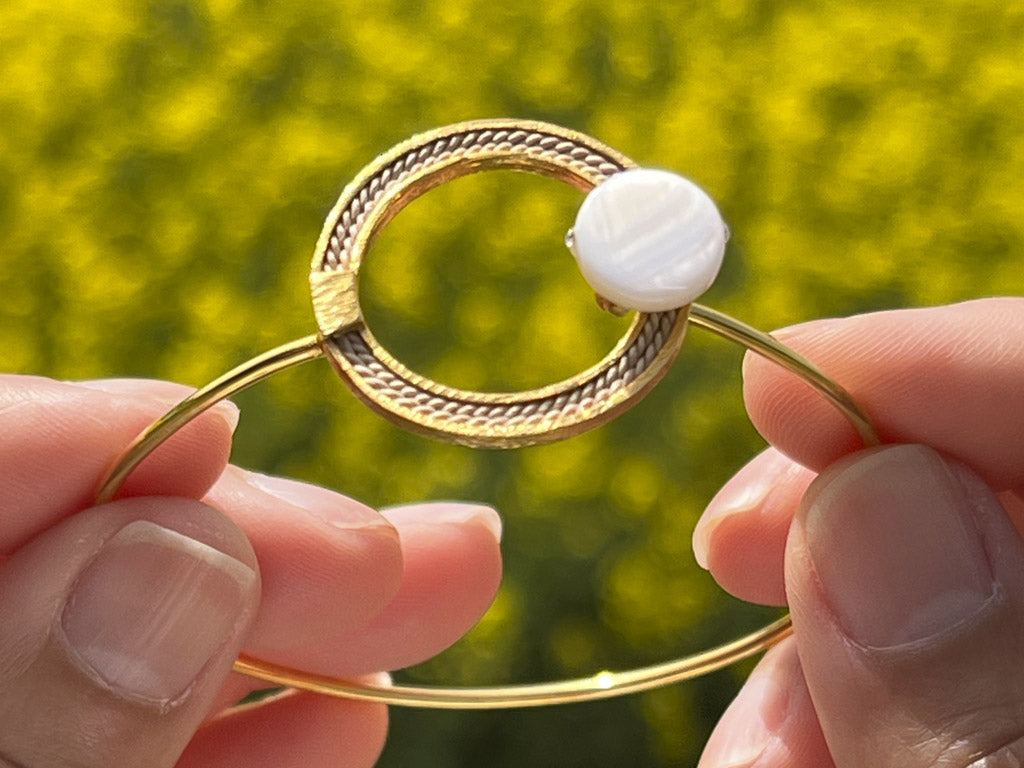 Pulsera buriti circulo de la vida blanco