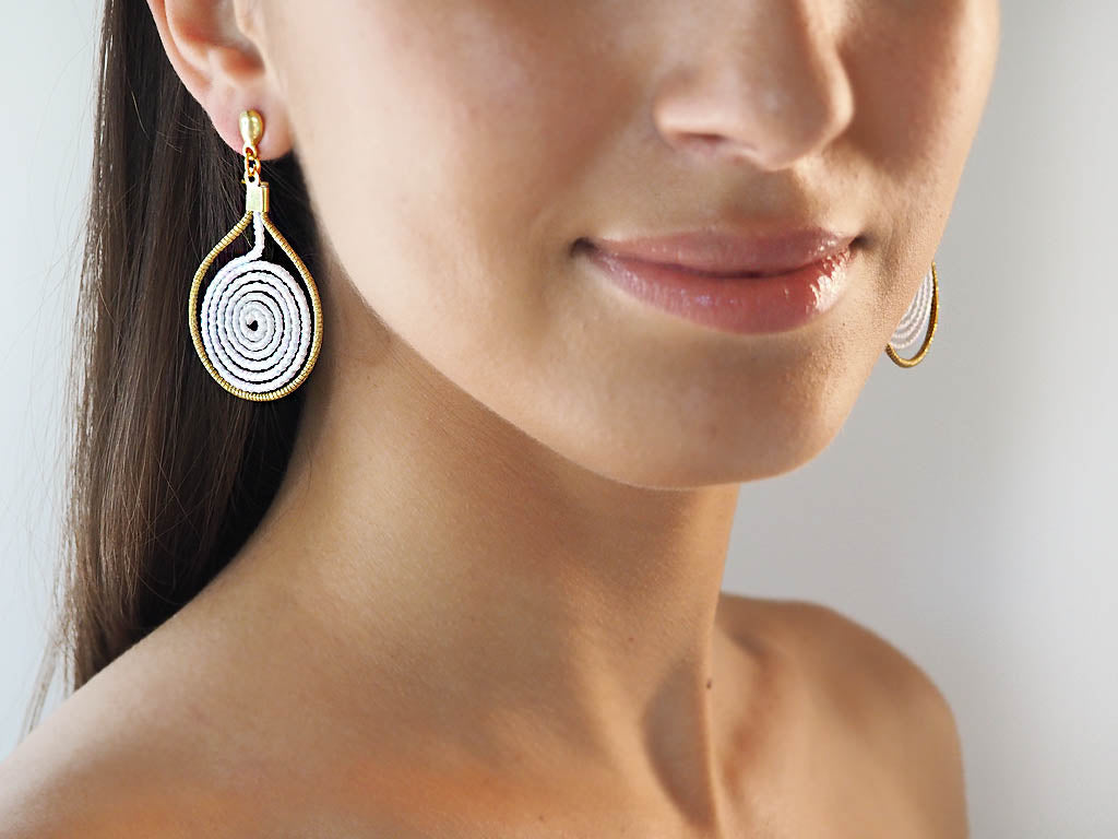 Mediterranean White Gold Earrings