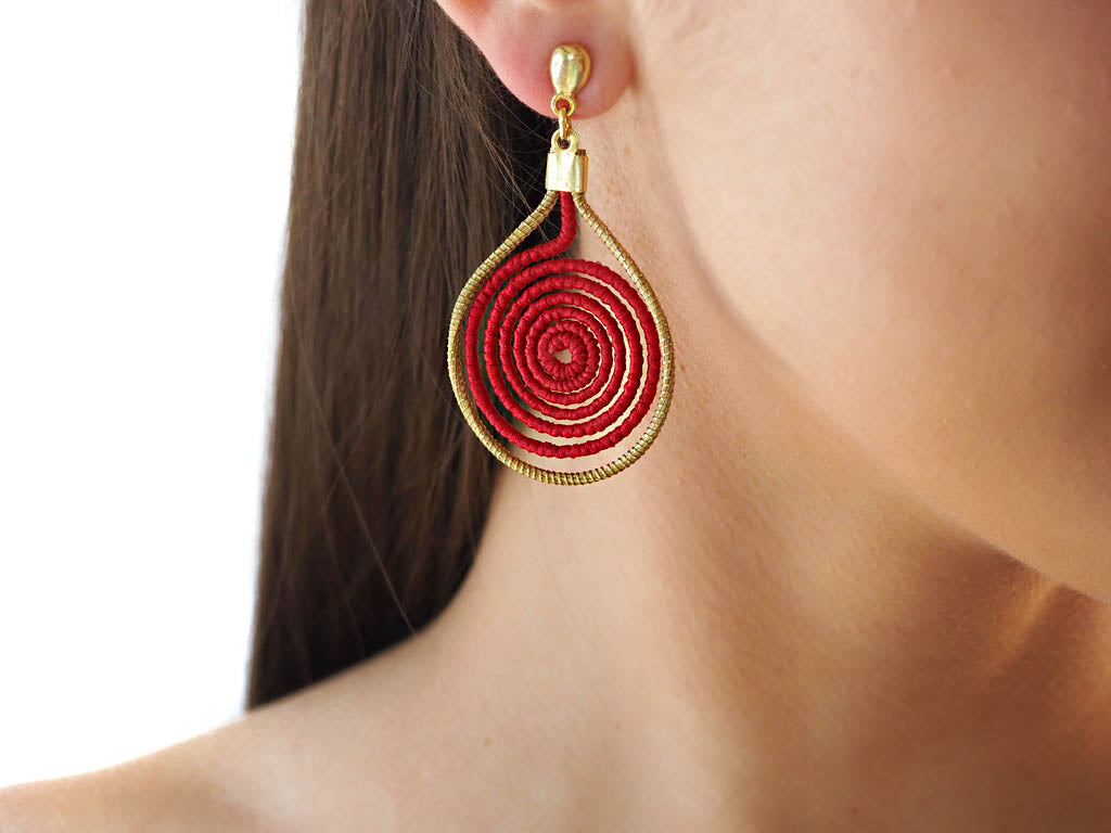 Mediterranean Red Earrings
