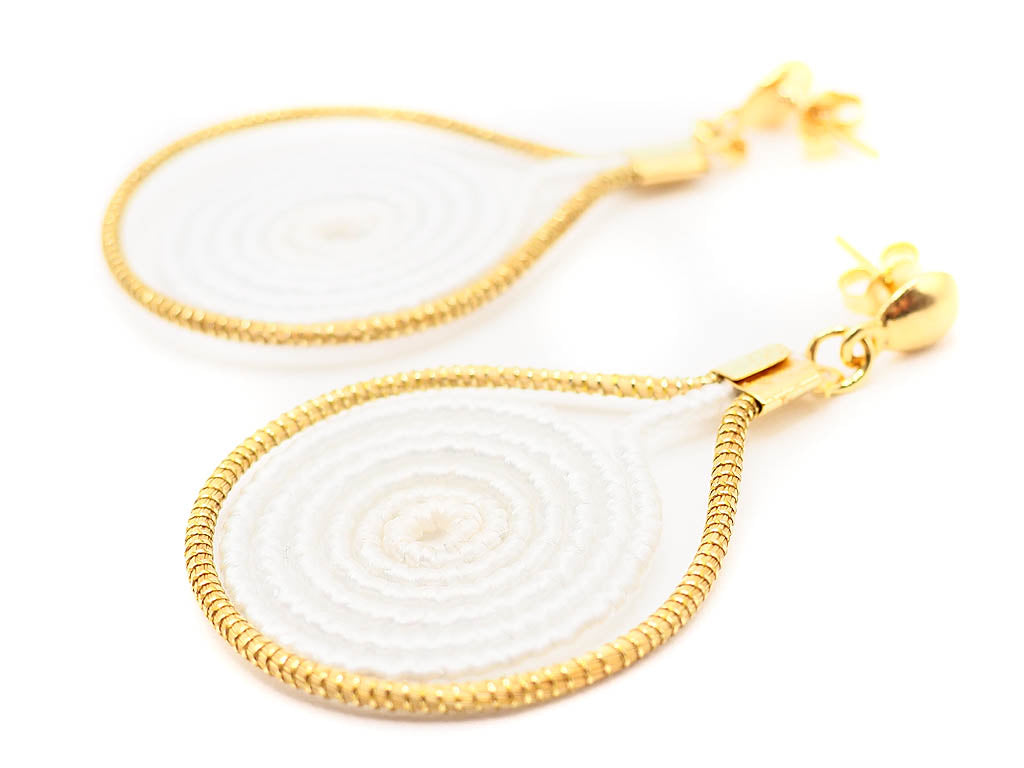 Mediterranean White Gold Earrings