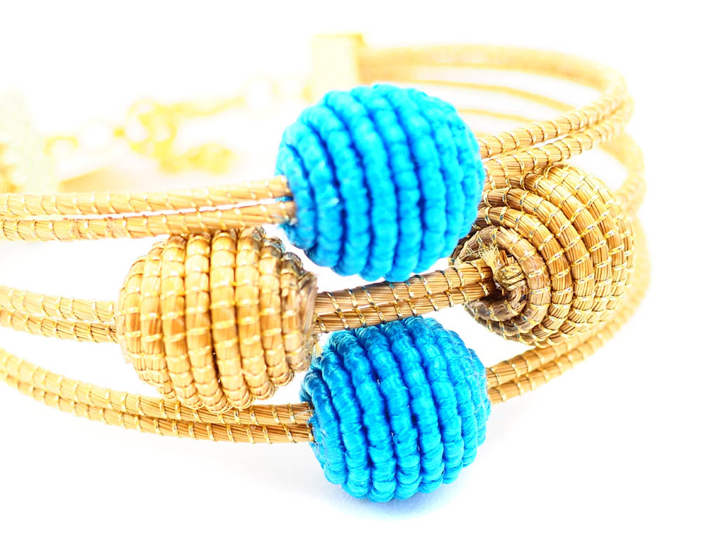 Mediterranean Charms Bracelet Aqua Blue